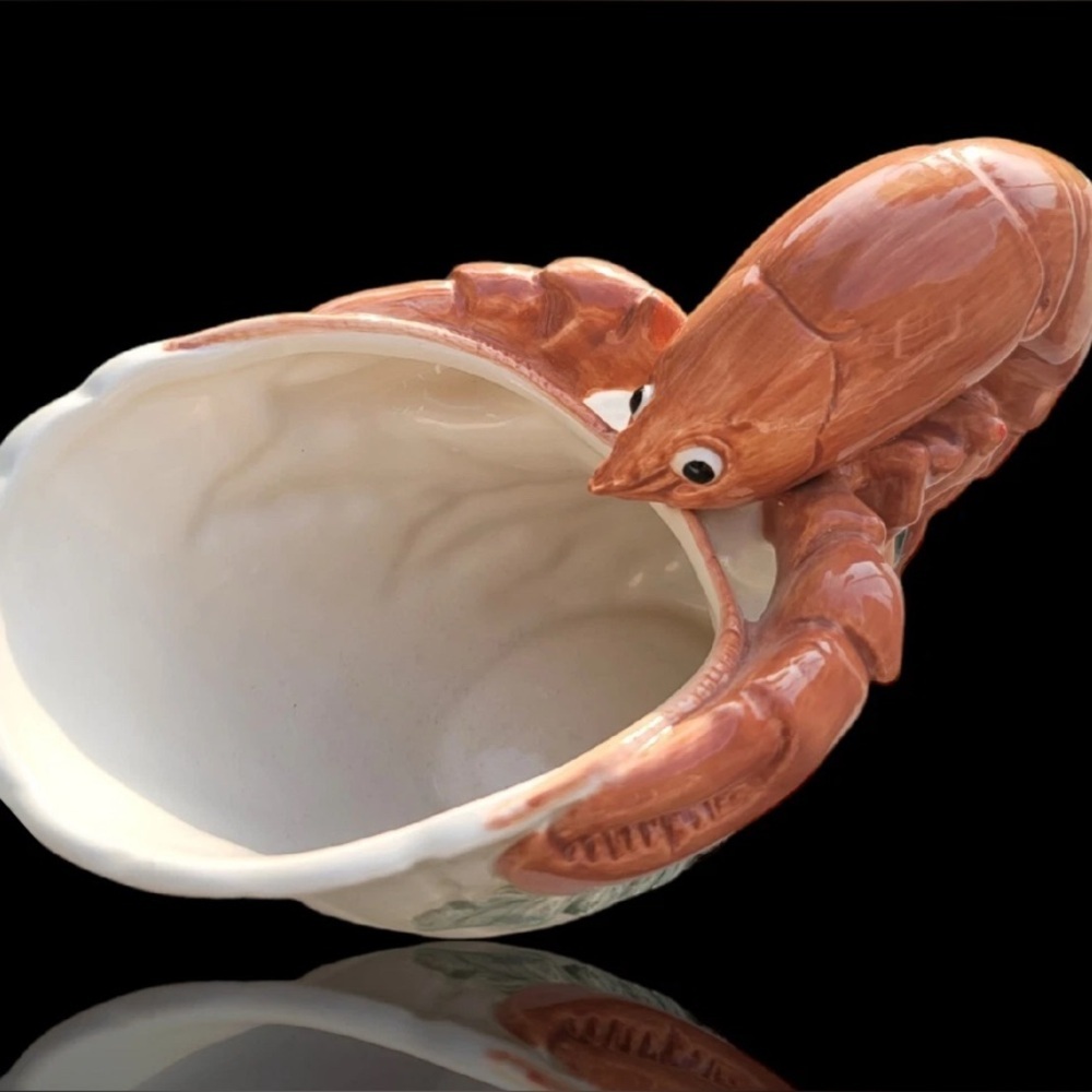Fitz and Floyd Ceramic Lobster Pitcher Set. Set of 2 - Picture 6 of 9